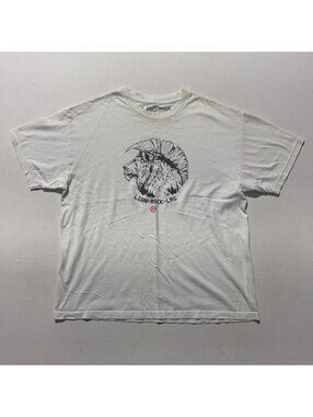 LRG White Graphic T-Shirt Lion Mohawk Streetwear Skate